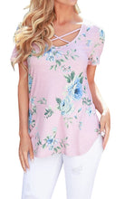 Carregar imagem no visualizador da galeria, Camiseta Feminina Com Estampa Com Estampa, Manga Curta, Casual, Solta