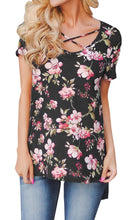 Carregar imagem no visualizador da galeria, Camiseta Feminina Com Estampa Com Estampa, Manga Curta, Casual, Solta