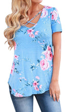 Carregar imagem no visualizador da galeria, Camiseta Feminina Com Estampa Com Estampa, Manga Curta, Casual, Solta