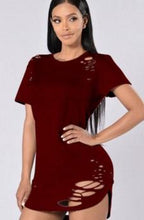 Carregar imagem no visualizador da galeria, Camiseta Feminina Manga Comprida Rasgada Furo