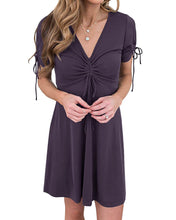 Carregar imagem no visualizador da galeria, Vestido Feminino Gola V