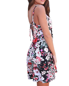 Vestido Feminino Sexy Casual Com Estampa Floral