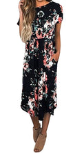 Carregar imagem no visualizador da galeria, Vestido Feminino Casual De Verão Com Estampa Floral
