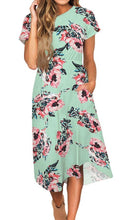 Carregar imagem no visualizador da galeria, Vestido Feminino Casual De Verão Com Estampa Floral
